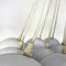 Mid-Century Modern Italian White 19 Lights Chandelier with Cluster Structure, 1970s 12