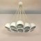 Mid-Century Modern Italian White 19 Lights Chandelier with Cluster Structure, 1970s 9