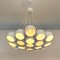 Mid-Century Modern Italian White 19 Lights Chandelier with Cluster Structure, 1970s 2