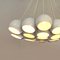 Mid-Century Modern Italian White 19 Lights Chandelier with Cluster Structure, 1970s 4