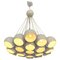 Mid-Century Modern Italian White 19 Lights Chandelier with Cluster Structure, 1970s 1