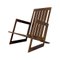 Mid-Century Modern Wooden Armchair with Parallel Salts Structure, 1980s 1