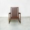 Mid-Century Modern Wooden Armchair with Parallel Salts Structure, 1980s 5