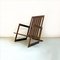 Mid-Century Modern Wooden Armchair with Parallel Salts Structure, 1980s 2