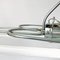 Mid-Century Italian Curved Steel Road and Double Neon Chandelier, 1940s 9