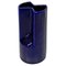 Mid-Century Modern Italian Irregular Shaped Blue Glazed Ceramic Vase, 1960s 1