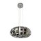 Mid-Century Modern Italian Chromed Chandelier with Steel Bands, 1970s, Image 1