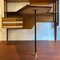 Mid-Century Italian Solid Wood Wall Bookcase with Writing Desk, 1950s, Image 10