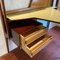 Mid-Century Italian Solid Wood Wall Bookcase with Writing Desk, 1950s 7