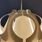 Mid-Century Modern Danish White Plastic Big Lily Chandelier, 1960s, Image 7