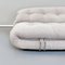 Modern Italian White Bouclé Soriana Sofa by A. And T. Scarpa, Cassina, 1970s 8