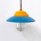 Mid-Century Italian Industrial Metal Colored Chandelier by Palazzoli, 1950s 5