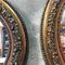 19th Century Italian Gilded Oval Mirrors with Gold Leaf, 1900s, Set of 2, Image 2