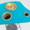 Mid-Century Modern Italian Aqua Green Magazine Rack with Brass Detail, 1980s 7