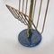 Mid-Century Modern Italian Aqua Green Magazine Rack with Brass Detail, 1980s 9