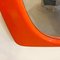 Orangefarbener italienischer Mid-Century Modern Plastikspiegel mit unregelmässigem Rahmen, 1970er 5