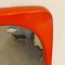 Miroir Mid-Century Moderne en Plastique Orange avec Cadre Irrégulier, Italie, 1970s 6