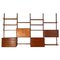 Italian Teak Wall Bookcase with Shelves and Modules by Isa Bergamo, 1960s 1