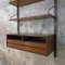 Italian Single Teak Wall Bookcase with Shelves with Desk and Compartment from Isa, 1960s 4