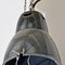 Lámpara de araña italiana industrial Mid-Century de metal gris oscuro, años 60, Imagen 8