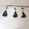 Mid-Century Modern Italian Dark Gray Industrial Metal Chandeliers, 1960s, Set of 3 2