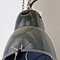 Mid-Century Modern Italian Dark Gray Industrial Metal Chandeliers, 1960s, Set of 3, Image 12