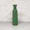 Mid-Century Modern Italian Green Scavo Glass Vase with Matte Finish, 1960s 2
