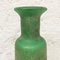 Mid-Century Modern Italian Green Scavo Glass Vase with Matte Finish, 1960s 5