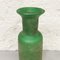 Mid-Century Modern Italian Green Scavo Glass Vase with Matte Finish, 1960s 4