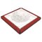 Mid-Century Modern Italian Red Marble and Micro-Perforated Metal Ashtray, 1980s 1