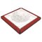 Mid-Century Modern Italian Red Marble and Micro-Perforated Metal Ashtray, 1980s, Image 1