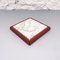 Mid-Century Modern Italian Red Marble and Micro-Perforated Metal Ashtray, 1980s, Image 2