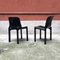 Moderne italienische Selene Stühle aus schwarzem Kunststoff von v. Magistretti für Artemide, 1960er, 2er Set 3