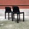 Moderne italienische Selene Stühle aus schwarzem Kunststoff von v. Magistretti für Artemide, 1960er, 2er Set 5