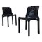 Modern Italian Black Plastic Selene Chairs by v. Magistretti for Artemide, 1960s, Set of 2 1