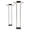 Mid-Century Modern Italian Chrome Floor Lamps with Marquinia Marble, 1980s, Set of 2 1
