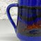 Italian Blue Cylindrical Ceramic Jug with Colored Abstract Decoration, 1960s, Image 7