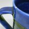 Italian Blue Cylindrical Ceramic Jug with Colored Abstract Decoration, 1960s 9