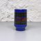 Italian Blue Cylindrical Ceramic Jug with Colored Abstract Decoration, 1960s 5