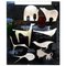 Italian Black Acrylic Glass Decorative Panel with Animal by Lino Sabattini, 1980s 1