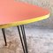 Table Basse Mid-Century Moderne Rose avec Tige en Métal, Italie, 1960s 4