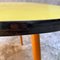 Tavolino da caffè giallo con gambe originali in faggio massiccio, anni '60, Immagine 8