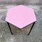 Mid-Century Modern Italian Pink Formica Hexagonal Bar Tables, 1960s, Set of 4 3