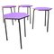 Mid-Century Modern Italian Lilac Hexagonal Bar Tables with Metal Legs, 1960s, Set of 4, Image 1