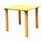 Gelber italienischer Mid-Century Modern Tisch aus Kunststoff von Kartell, 1970er 1