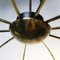 Lámpara de araña Sputnik italiana Mid-Century moderna de latón con diez luces, años 50, Imagen 8