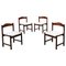 Moderne italienische Mid-Century Stühle aus massiver Buche & Leder von Poltronova, 1960er, 4er Set 1