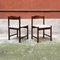 Moderne italienische Mid-Century Stühle aus massiver Buche & Leder von Poltronova, 1960er, 4er Set 6