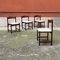 Mid-Century Modern Italian Solid Beech Chairs and Leather by Poltronova, 1960s, Set of 4 4