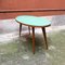 Mid-Century Italian Elliptical Solid Beech Table with Green Formica Top, 1960s 4